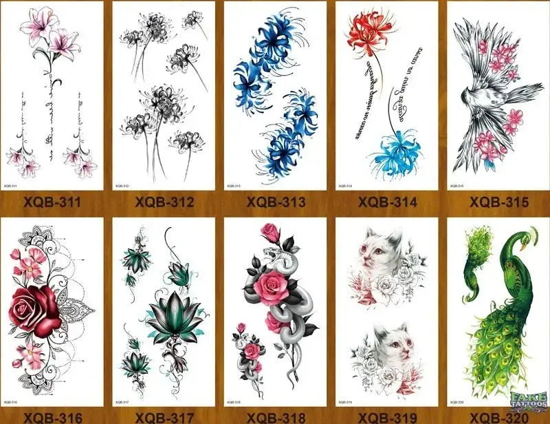 10 Sheets Realistic Snake Temporary Tattoo stickers for Women Men , Fake Snake Tattoo Stickers for Adults Girl’s Arm Body, Black Serpent Peony Floral Kids. - Image 8