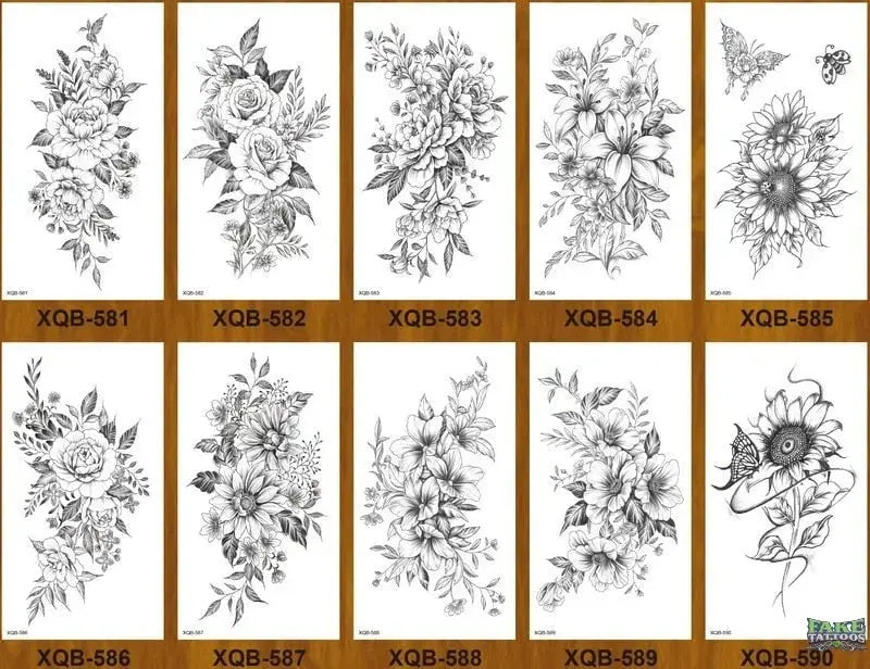 10 Sheets Realistic Snake Temporary Tattoo stickers for Women Men , Fake Snake Tattoo Stickers for Adults Girl’s Arm Body, Black Serpent Peony Floral Kids. - Image 21