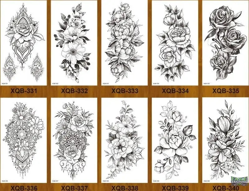 10 Sheets Realistic Snake Temporary Tattoo stickers for Women Men , Fake Snake Tattoo Stickers for Adults Girl’s Arm Body, Black Serpent Peony Floral Kids. - Image 28