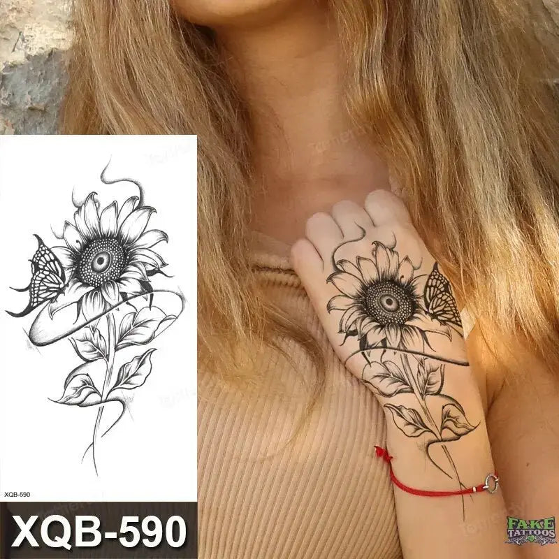 10 Sheets Realistic Snake Temporary Tattoo stickers for Women Men , Fake Snake Tattoo Stickers for Adults Girl’s Arm Body, Black Serpent Peony Floral Kids. - Image 39