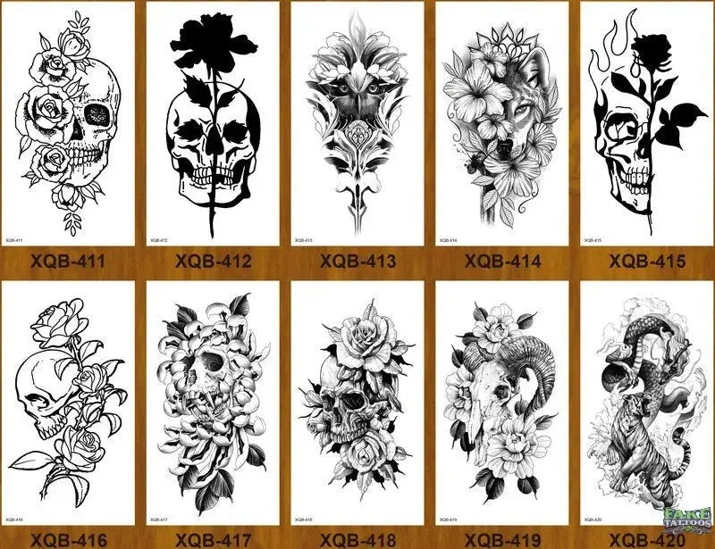 10 Sheets Realistic Snake Temporary Tattoo stickers for Women Men , Fake Snake Tattoo Stickers for Adults Girl’s Arm Body, Black Serpent Peony Floral Kids. - Image 43