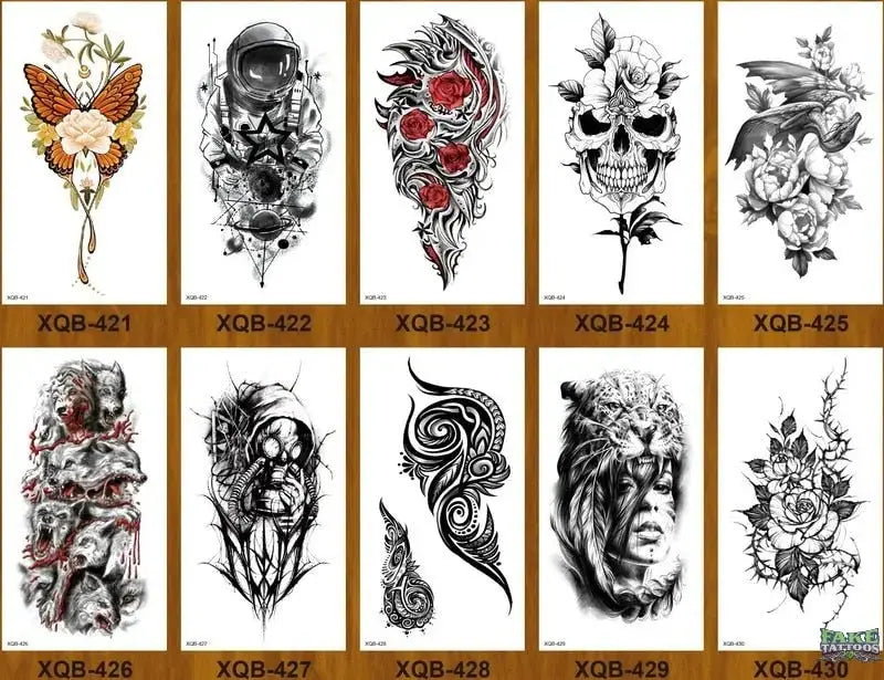 10 Sheets Realistic Snake Temporary Tattoo stickers for Women Men , Fake Snake Tattoo Stickers for Adults Girl’s Arm Body, Black Serpent Peony Floral Kids. - Image 44
