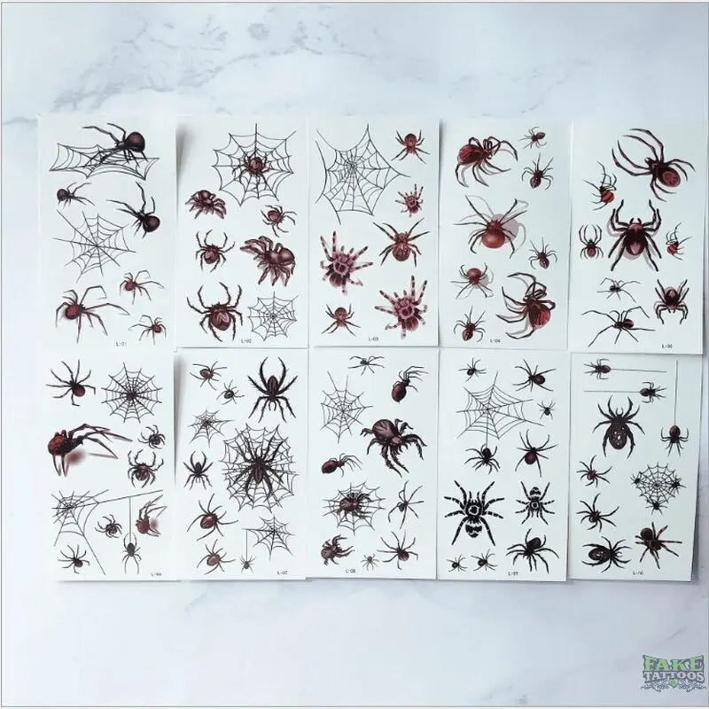 10pcs 3D Spider Tatoo Scorpion Temporary Tattoo Stickers For Halloween Fake Tattoo Body Art Tatuajes Joke Tatouage Temporaire - Image 13