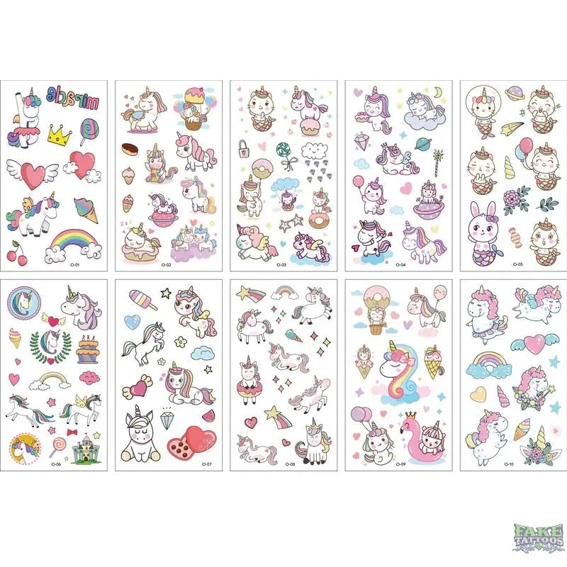 10pcs Fake Tattoo Stickers Cartoon Temporary Tattoo Kids Children Hands Arm DIY Body Art Tatuaze Dla Dzieci Tatuajes Temporales - Image 5