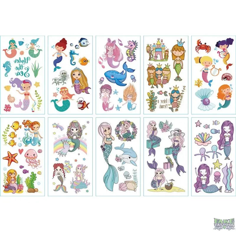 10pcs Fake Tattoo Stickers Cartoon Temporary Tattoo Kids Children Hands Arm DIY Body Art Tatuaze Dla Dzieci Tatuajes Temporales - Image 8