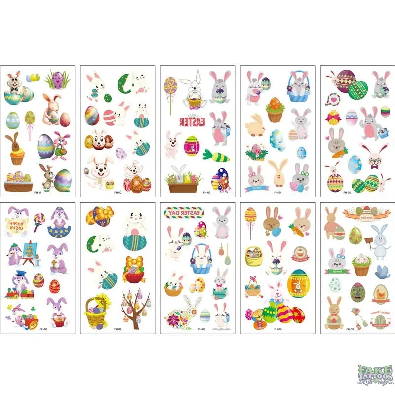 10pcs Fake Tattoo Stickers Cartoon Temporary Tattoo Kids Children Hands Arm DIY Body Art Tatuaze Dla Dzieci Tatuajes Temporales - Image 12