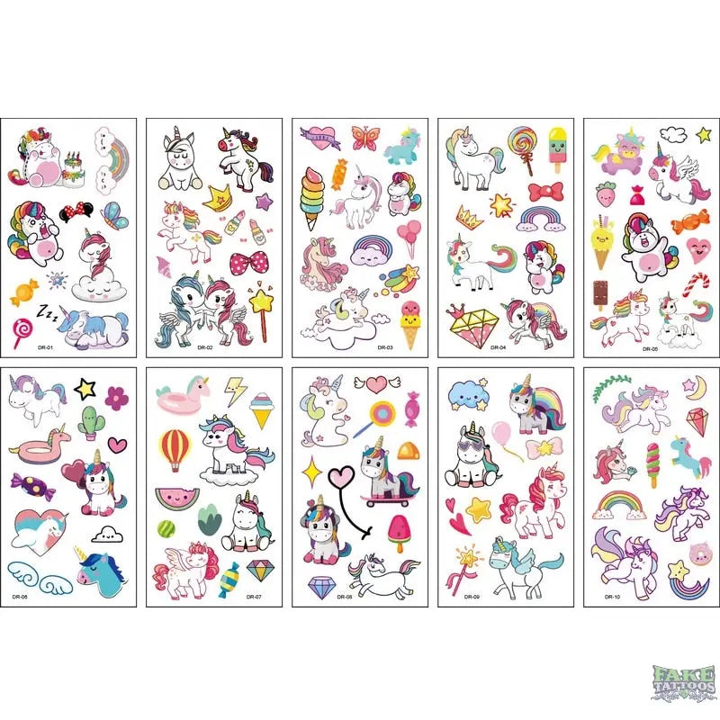 10pcs Fake Tattoo Stickers Cartoon Temporary Tattoo Kids Children Hands Arm DIY Body Art Tatuaze Dla Dzieci Tatuajes Temporales - Image 13