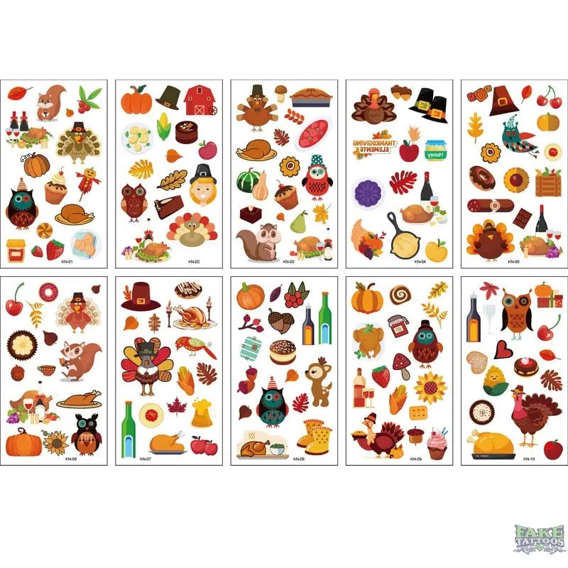 10pcs Fake Tattoo Stickers Cartoon Temporary Tattoo Kids Children Hands Arm DIY Body Art Tatuaze Dla Dzieci Tatuajes Temporales - Image 17