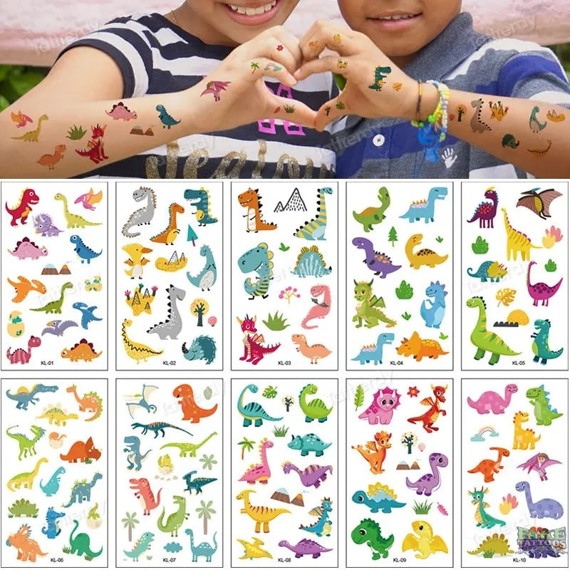 10pcs Fake Tattoo Stickers Cartoon Temporary Tattoo Kids Children Hands Arm DIY Body Art Tatuaze Dla Dzieci Tatuajes Temporales - Image 23
