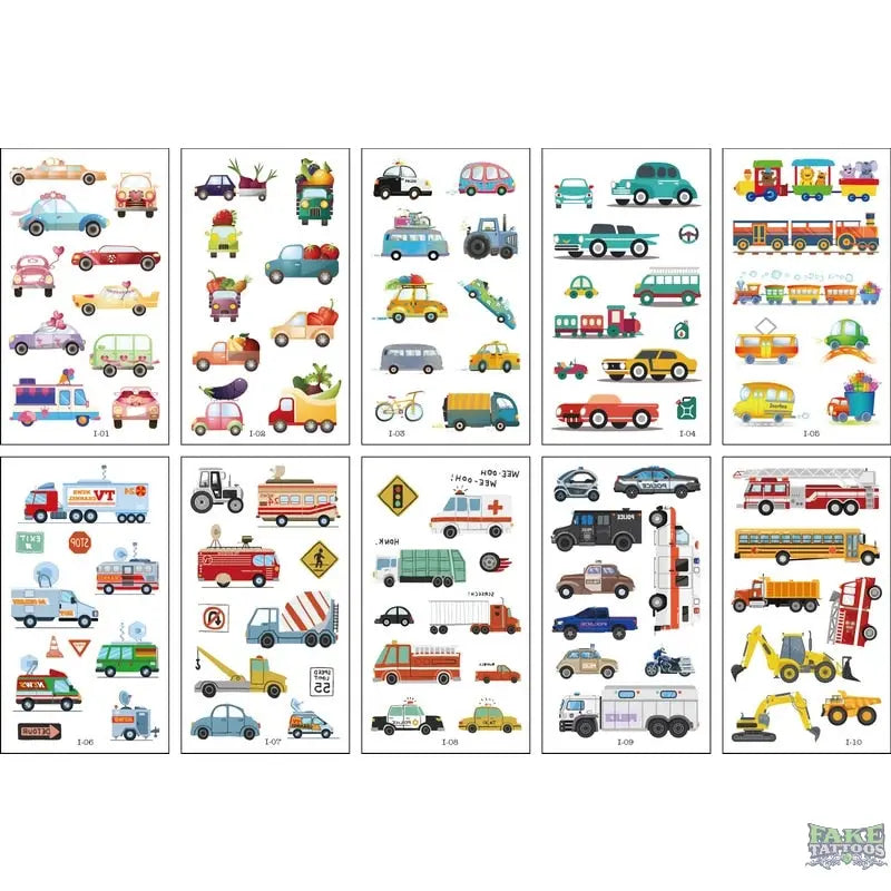 10pcs Fake Tattoo Stickers Cartoon Temporary Tattoo Kids Children Hands Arm DIY Body Art Tatuaze Dla Dzieci Tatuajes Temporales - Image 27