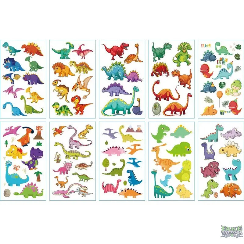 10pcs Fake Tattoo Stickers Cartoon Temporary Tattoo Kids Children Hands Arm DIY Body Art Tatuaze Dla Dzieci Tatuajes Temporales - Image 29