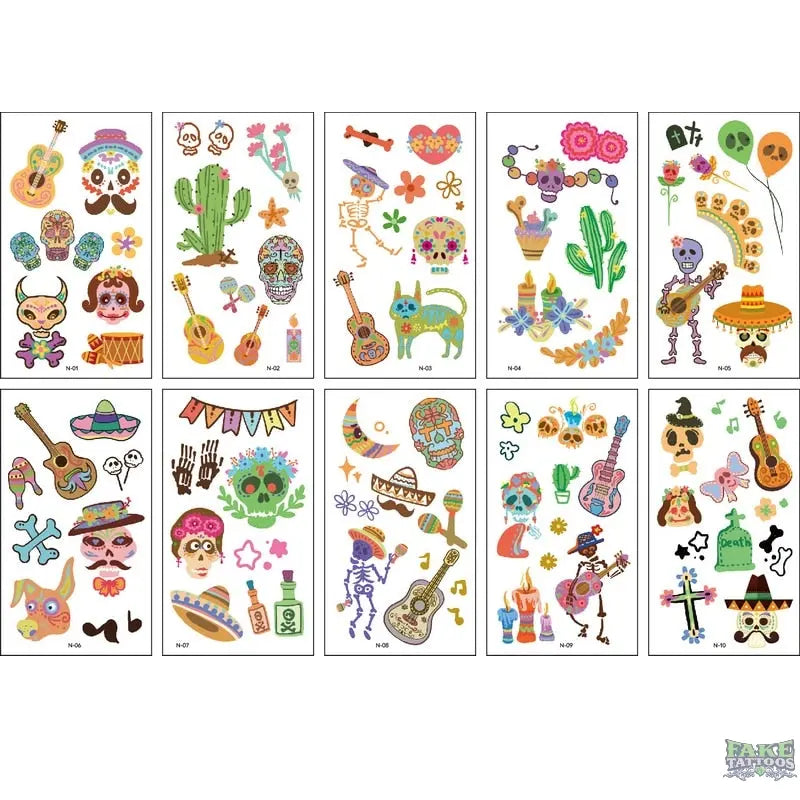 10pcs Fake Tattoo Stickers Cartoon Temporary Tattoo Kids Children Hands Arm DIY Body Art Tatuaze Dla Dzieci Tatuajes Temporales - Image 31