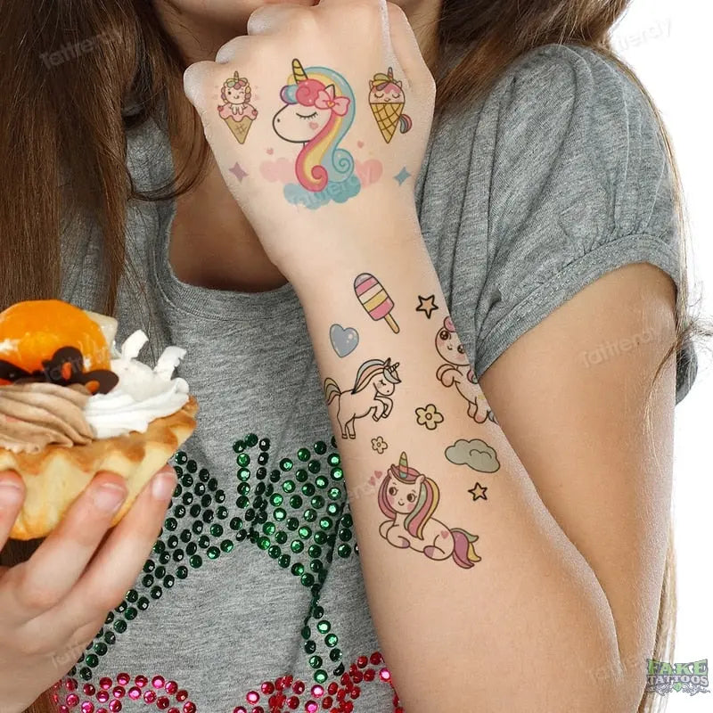 10pcs Fake Tattoo Stickers Cartoon Temporary Tattoo Kids Children Hands Arm DIY Body Art Tatuaze Dla Dzieci Tatuajes Temporales - Image 33