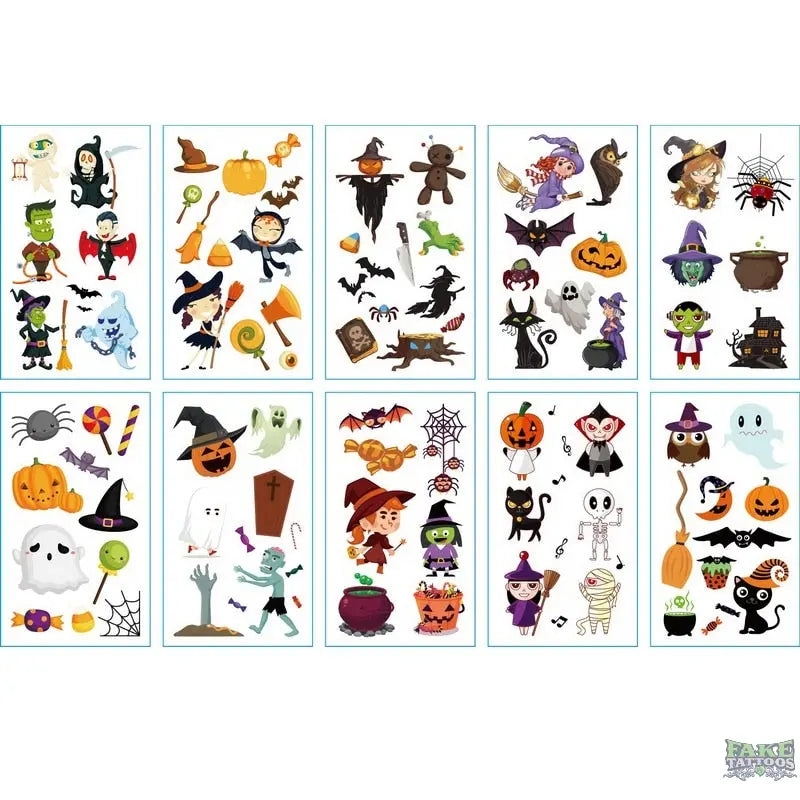 10pcs Fake Tattoo Stickers Cartoon Temporary Tattoo Kids Children Hands Arm DIY Body Art Tatuaze Dla Dzieci Tatuajes Temporales - Image 34
