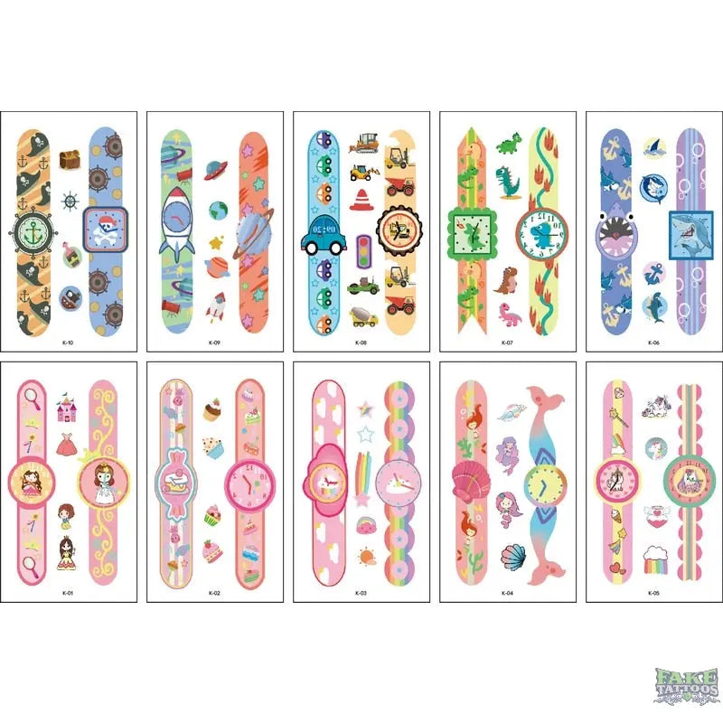 10pcs Fake Tattoo Stickers Cartoon Temporary Tattoo Kids Children Hands Arm DIY Body Art Tatuaze Dla Dzieci Tatuajes Temporales - Image 36