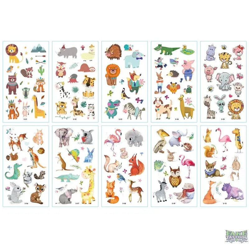 10pcs Fake Tattoo Stickers Cartoon Temporary Tattoo Kids Children Hands Arm DIY Body Art Tatuaze Dla Dzieci Tatuajes Temporales - Image 37