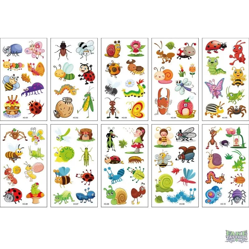 10pcs Fake Tattoo Stickers Cartoon Temporary Tattoo Kids Children Hands Arm DIY Body Art Tatuaze Dla Dzieci Tatuajes Temporales - Image 38