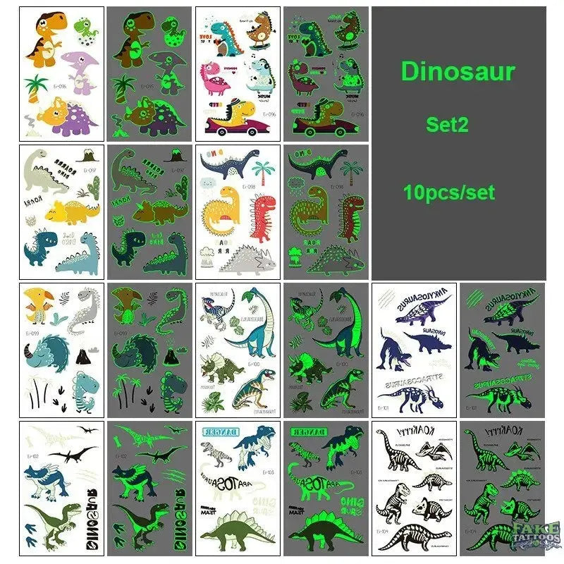 10pcs Halloween Luminous Tattoo Pumpkin Ghost Taty For Kids Fake Tattoo Witch Glowing in Dark Waterproof Temporary Tattoo Stickers - Image 5