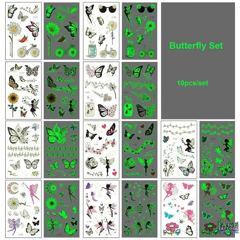 10pcs Halloween Luminous Tattoo Pumpkin Ghost Taty For Kids Fake Tattoo Witch Glowing in Dark Waterproof Temporary Tattoo Stickers - Image 6
