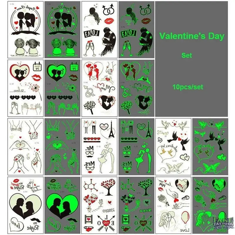 10pcs Halloween Luminous Tattoo Pumpkin Ghost Taty For Kids Fake Tattoo Witch Glowing in Dark Waterproof Temporary Tattoo Stickers - Image 7