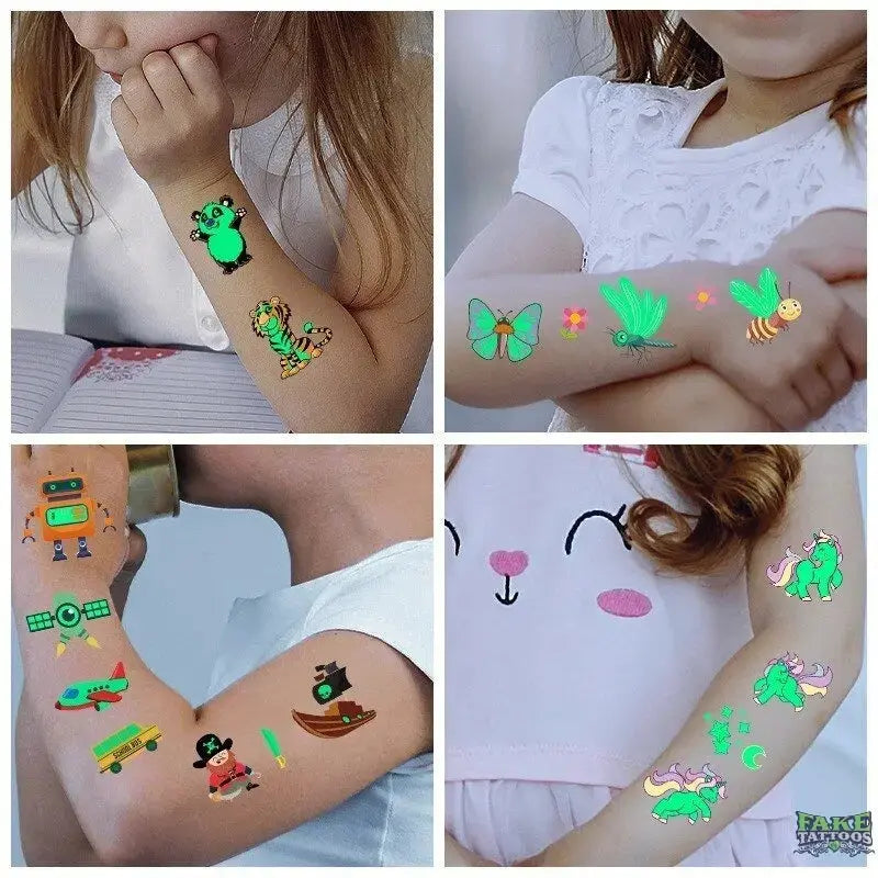 10pcs Halloween Luminous Tattoo Pumpkin Ghost Taty For Kids Fake Tattoo Witch Glowing in Dark Waterproof Temporary Tattoo Stickers - Image 25