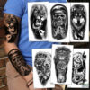 10pcs Tiger Lion Forest Design Temporary Tattoo Sticker Water Transfer Fake Tattoo