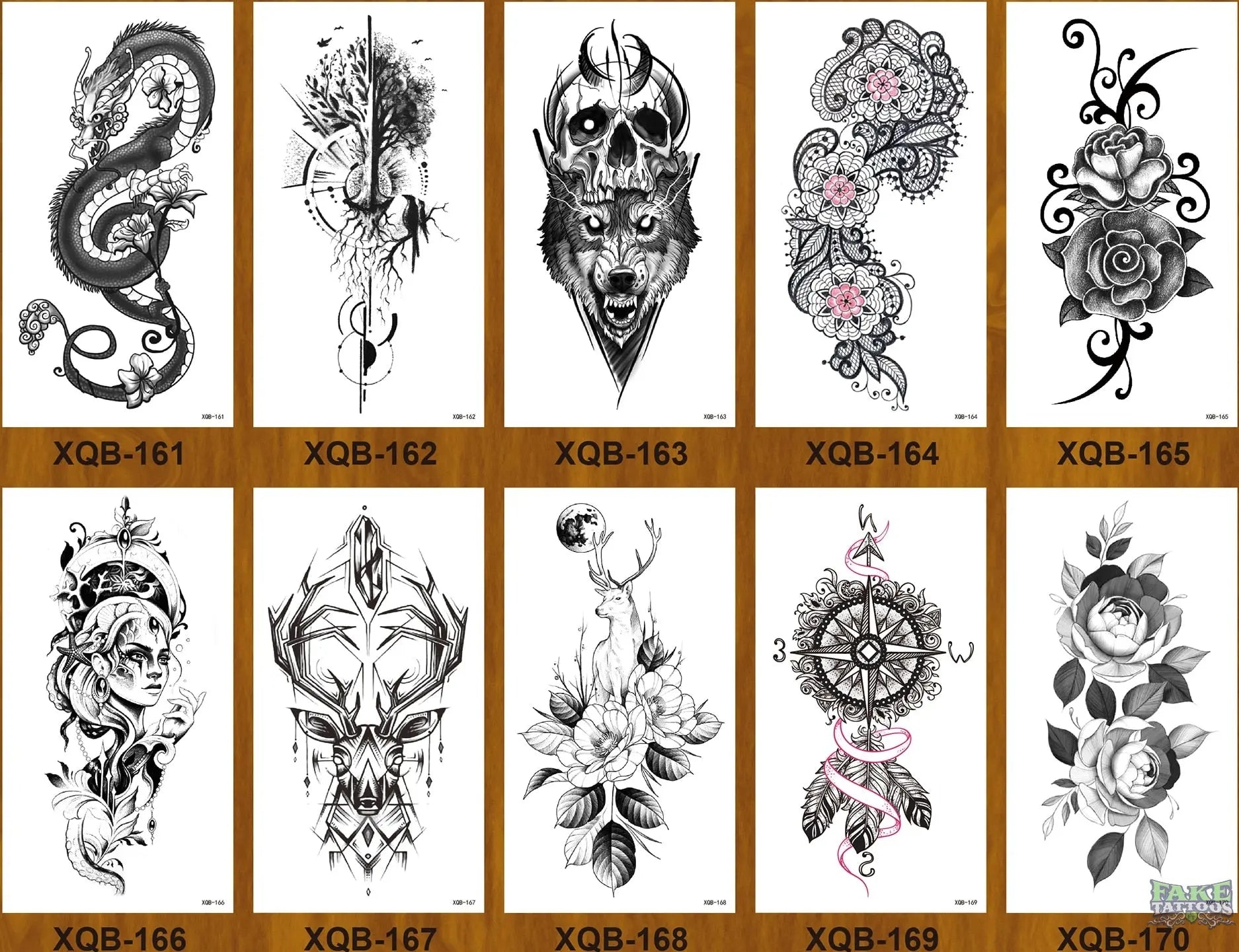 10pcs Tiger Lion Forest Design Temporary Tattoo Sticker Water Transfer Fake Tattoo - Image 10