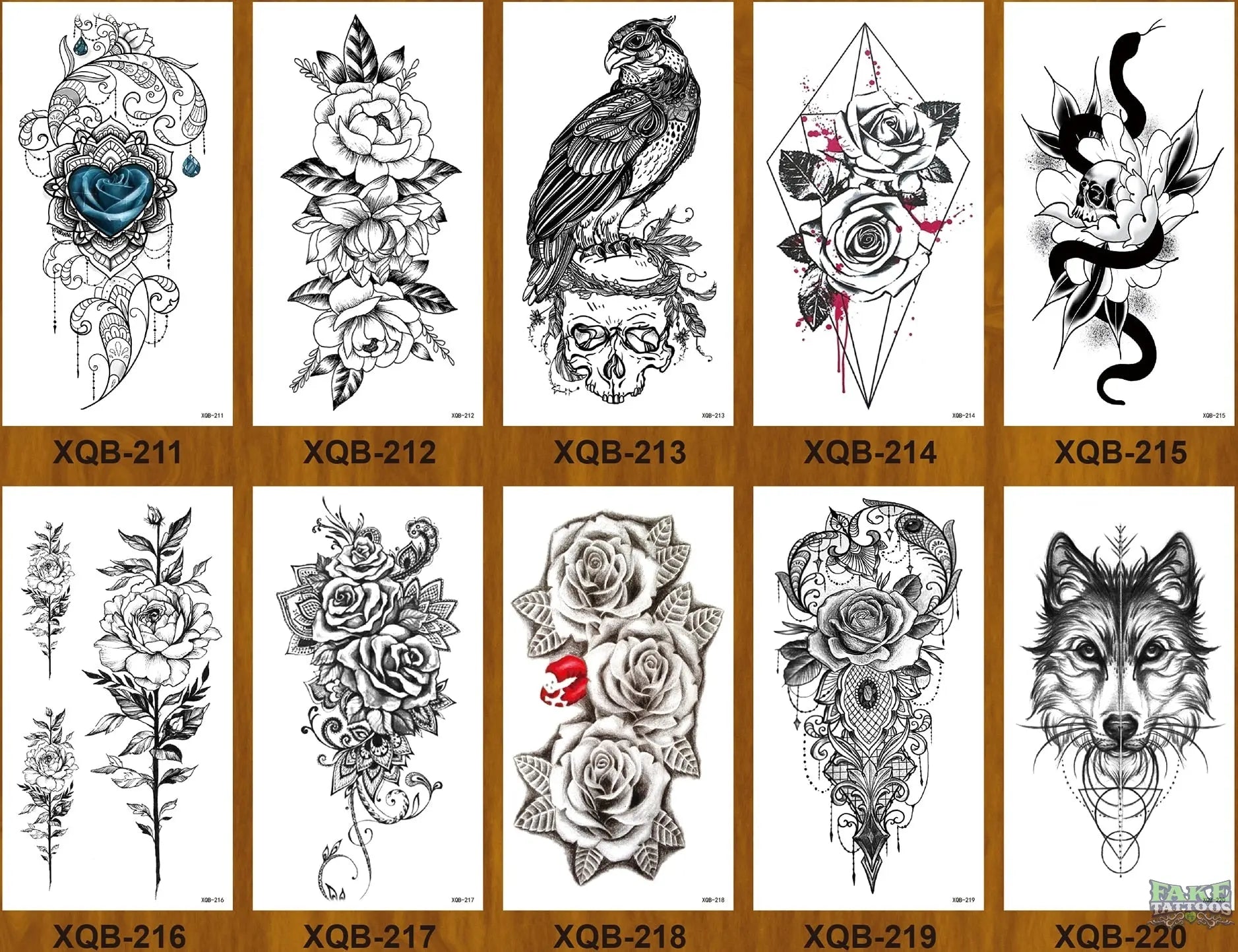 10pcs Tiger Lion Forest Design Temporary Tattoo Sticker Water Transfer Fake Tattoo - Image 14