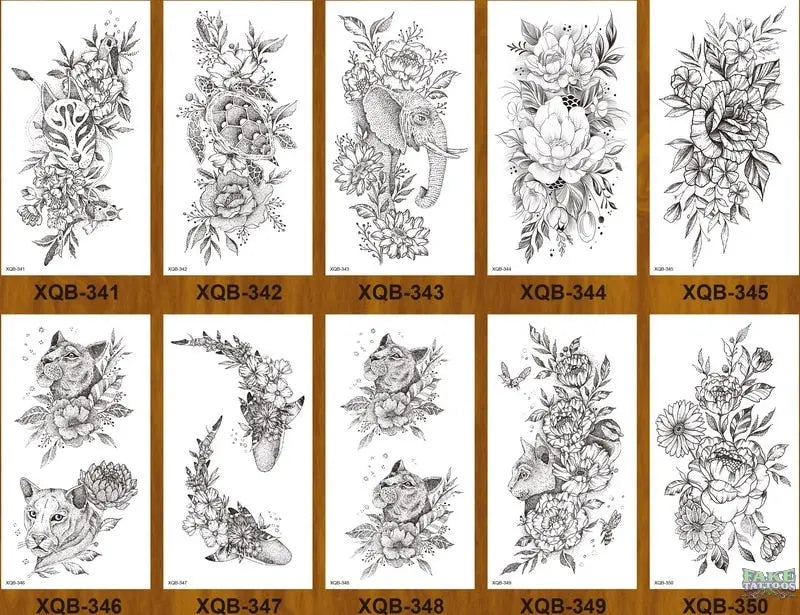10pcs Tiger Lion Forest Design Temporary Tattoo Sticker Water Transfer Fake Tattoo - Image 16