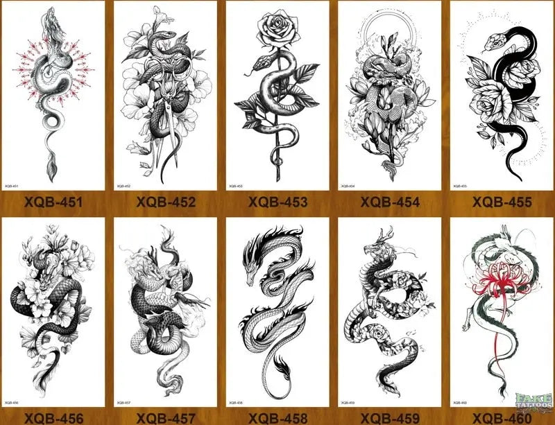 10pcs Tiger Lion Forest Design Temporary Tattoo Sticker Water Transfer Fake Tattoo - Image 23