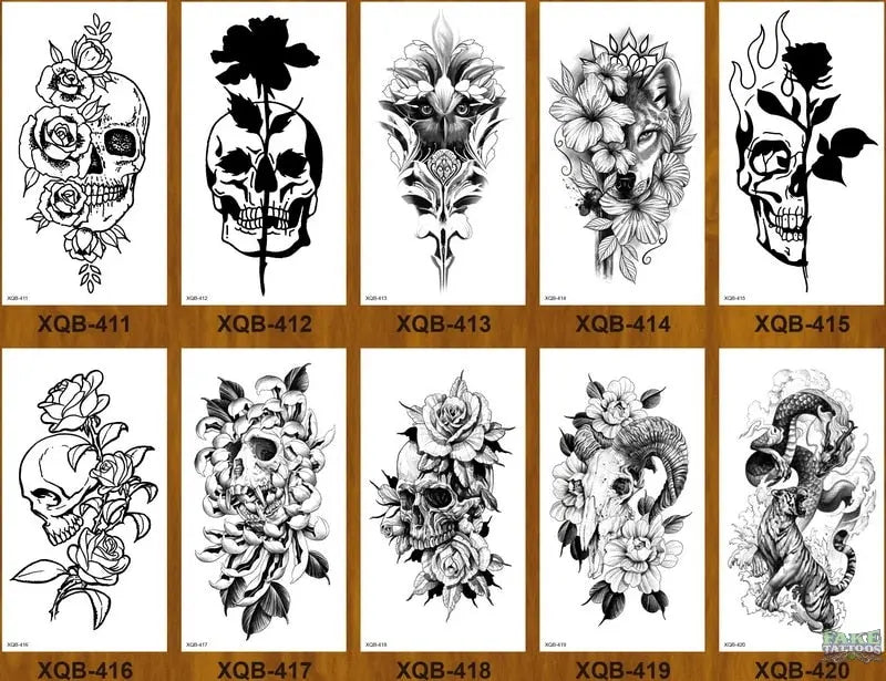 10pcs Tiger Lion Forest Design Temporary Tattoo Sticker Water Transfer Fake Tattoo - Image 24