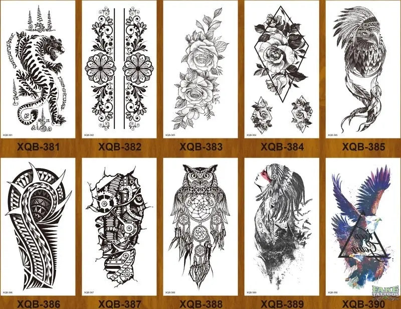 10pcs Tiger Lion Forest Design Temporary Tattoo Sticker Water Transfer Fake Tattoo - Image 32