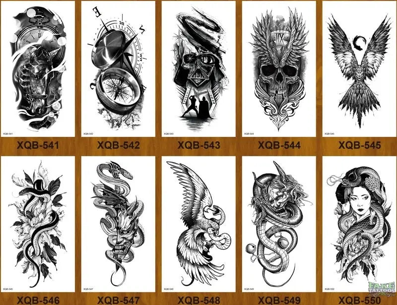 10pcs Tiger Lion Forest Design Temporary Tattoo Sticker Water Transfer Fake Tattoo - Image 34