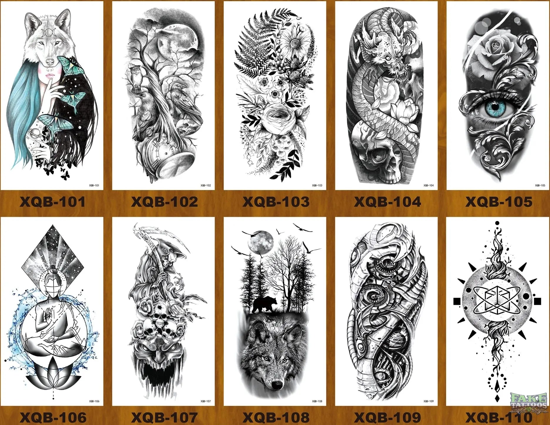 10pcs Tiger Lion Forest Design Temporary Tattoo Sticker Water Transfer Fake Tattoo - Image 36