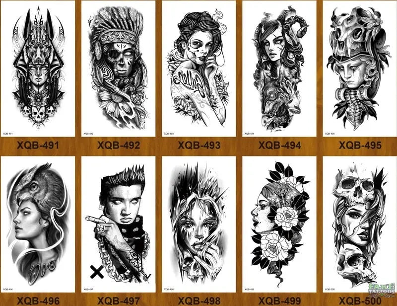 10pcs Tiger Lion Forest Design Temporary Tattoo Sticker Water Transfer Fake Tattoo - Image 38