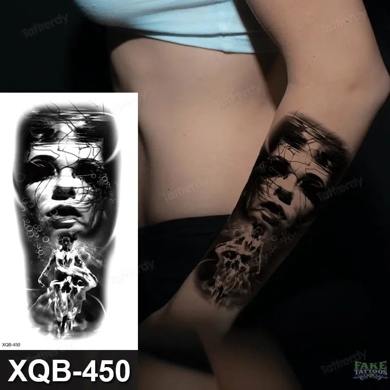 10pcs Tiger Lion Forest Design Temporary Tattoo Sticker Water Transfer Fake Tattoo - Image 43