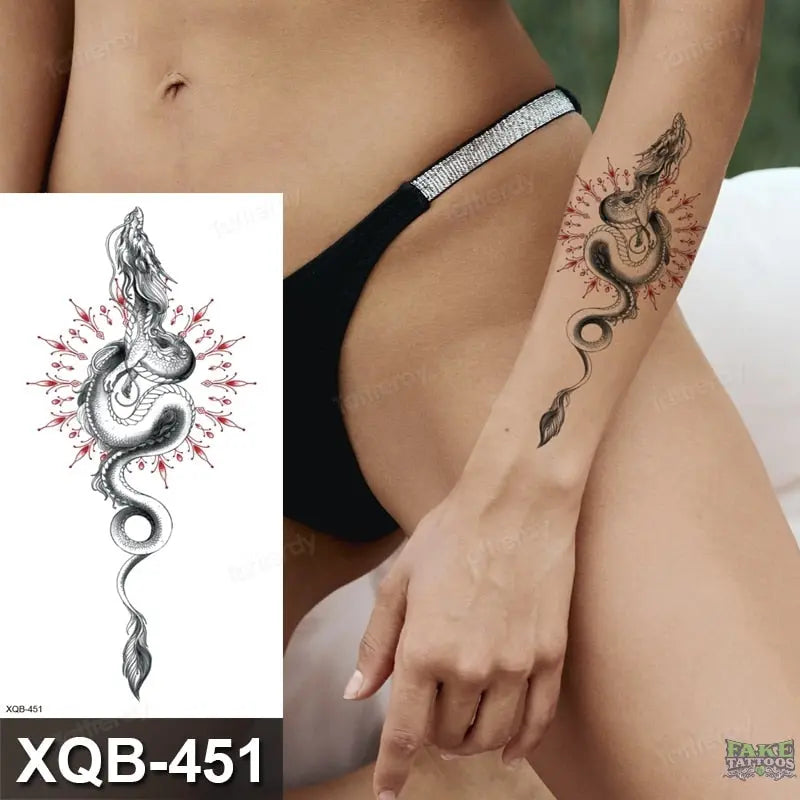 10pcs Tiger Lion Forest Design Temporary Tattoo Sticker Water Transfer Fake Tattoo - Image 44