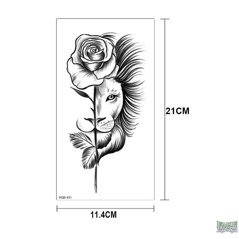 10pcs Tiger Lion Forest Design Temporary Tattoo Sticker Water Transfer Fake Tattoo - Image 46