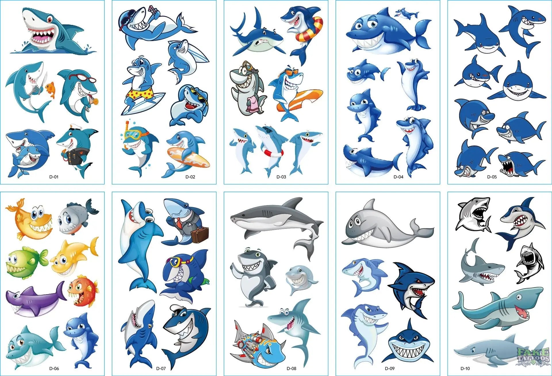 10pcs Waterproof Mixed Style Cartoon Fake Tattoo, Glow in The Dark Unicorn Mermaid Outspace Dinosaur Tattoo Sticker Decor for Boys Girls, Party Supplies Favor - Image 14