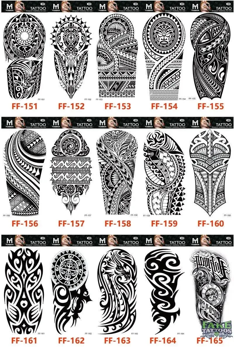 15Pcs Halloween Black Rose Temporary Tattoos - Image 7