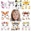 Animal Face Temporary Tattoo Sticker Set