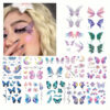 Glitter Butterfly Temporary Tattoos - 14 Sheets Face Makeup Stickers for Women