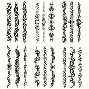 Tribal Pattern Temporary Tattoos - 6