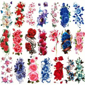 Flower Temporary Tattoos for Women 21