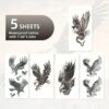 Eagle Temporary Tattoos for Men 5-Pack