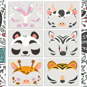Animal Face Temporary Tattoo Sticker Set