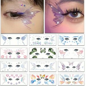Sparkling Face Temporary Tattoos, 12