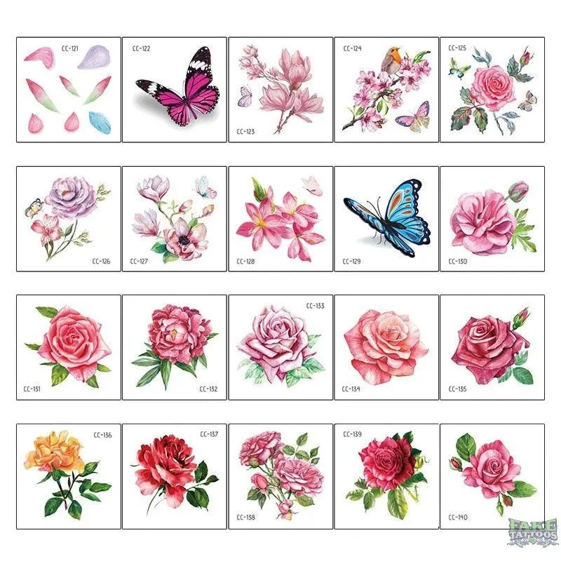 20 PCS/Set Cartoon Tattoos Children Party Makeup Flower Cat Dog Unicorn Butterfly Temporary Body Art Disposable Stickers - Image 12