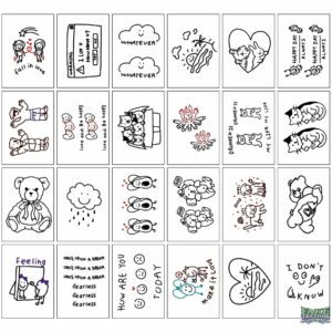 24 small fresh tattoo stickers lasting Korea Harajuku tattoo flowers cartoon star sexy tattoo stickers temporary tattoo stickers