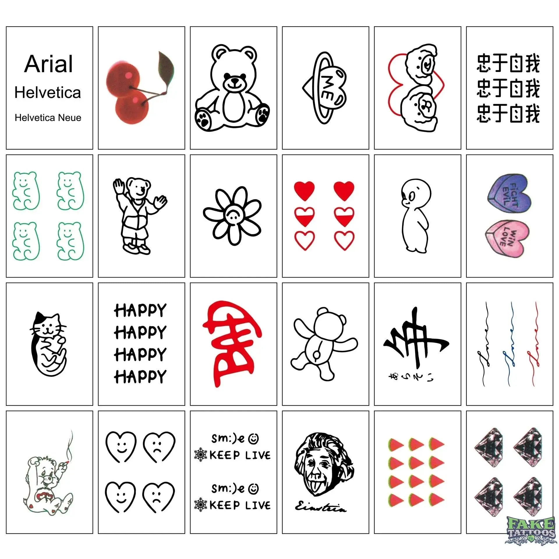 24 small fresh tattoo stickers lasting Korea Harajuku tattoo flowers cartoon star sexy tattoo stickers temporary tattoo stickers - Image 2